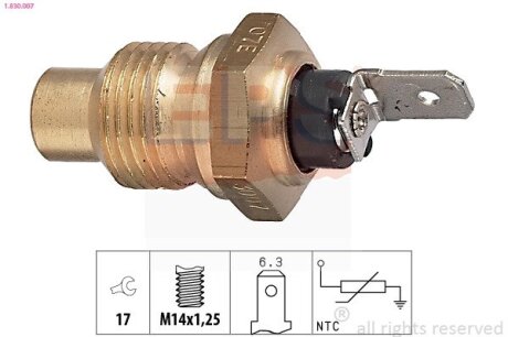 PEUGEOT датчик температури води 205,309,405,Citroen AX,BX,C15,ZX,Fiat Ducato EPS 1.830.007