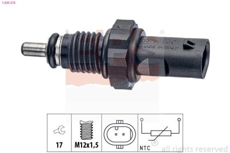 VW датчик температури палива,охолодж.рідини Audi A1,A4/5/6/7/8,Q3/5/7,Seat,Skoda,Amarok,Caddy III,CC,Crafter,Golf VI,Passat,Tiguan,Touareg,Touran 1.6/4.2TDI EPS 1.830.378