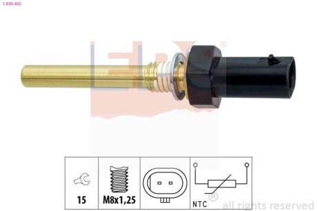OPEL Датчик температури оливи Astra K 1.5 15- EPS 1.830.402