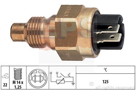 RENAULT датчик температури води R19,21,25,Clio EPS 1.830.510 (фото 1)