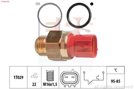 SUZUKI температурний датчик включення вентилятора радіатора SWIFT 89- EPS 1.850.149