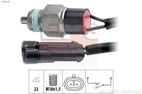 Вимикач світла заднього ходу FIAT STILO EPS 1.860.239 (фото 1)