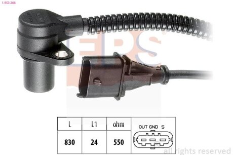 OPEL датчик обертів двигуна Omega B 2.2 16V -03. EPS 1.953.266