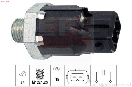 RENAULT датчик детонації Duster, Logan, NISSAN Kubistar 1.5dCi. EPS 1.957.224