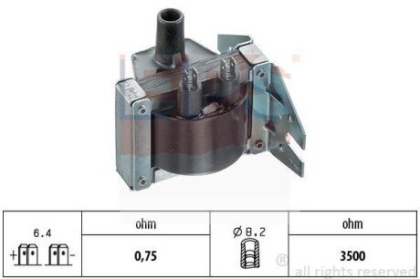 FIAT котушка запалювання Fiorino 1.1/1.3 -94. EPS 1.970.158