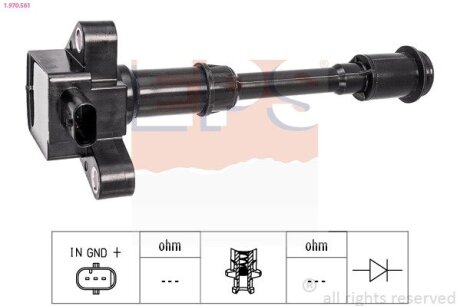 FORD котушка запалювання C-Max II,Focus III,Kuga II,Mondeo IV,S-Max 1.6 EcoBoost 10- EPS 1.970.561 (фото 1)