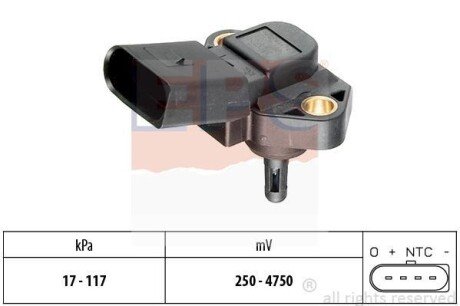 VW датчик тиску, система уприскування VW 1.0/1.8 95-Skoda 1.6 95- EPS 1.993.071 (фото 1)