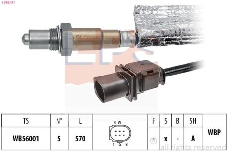 VW Лямбда-зонд 2,0TFSI, AUDI EPS 1.998.411