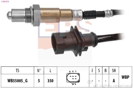 LAND ROVER Лямбда-зонд DISCOVERY 3.0 13-, RANGE ROVER 3.0 13- EPS 1.998.570