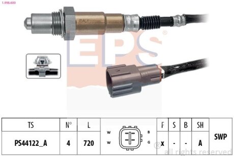 MAZDA Лямбда-зонд 6 2.5 18- EPS 1.998.600