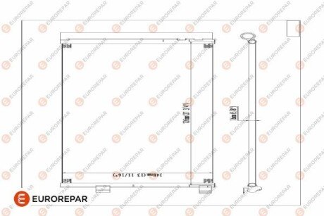 Радіатор кондиціонера EUROREPAR 1610163580