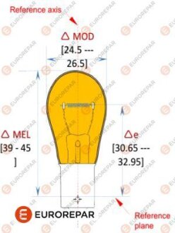 PY21W 12V21W автолампа (жовта) патрон BAU15s EUROREPAR 1616430980