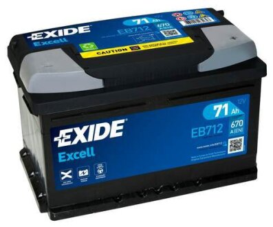 Стартерна батарея (акумулятор) EXIDE EB712