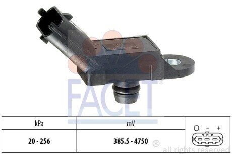 Датчик абсолютного тиску (Manifold Air Pressure Sensor, MAP sensor) FACET 103055