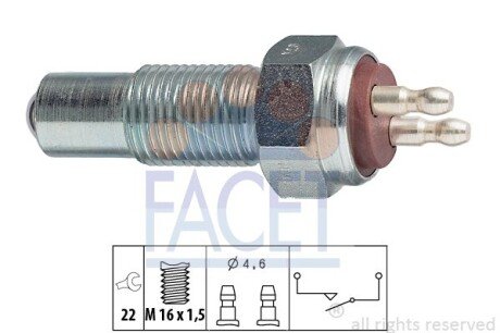 Перемикач заднього ходу автомобіля FACET 7.6006