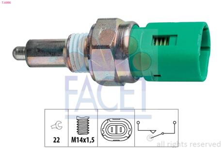 Перемикач заднього ходу автомобіля FACET 7.6096