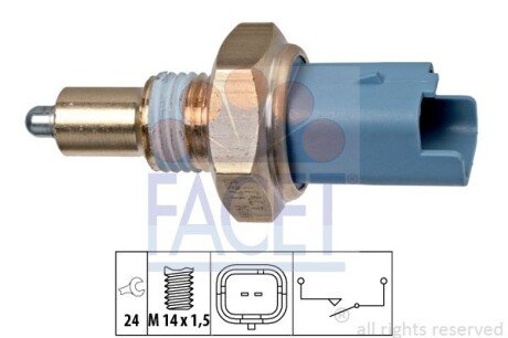 Перемикач заднього ходу автомобіля FACET 7.6271 (фото 1)