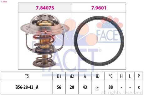 Термостат FACET 7.8408 (фото 1)