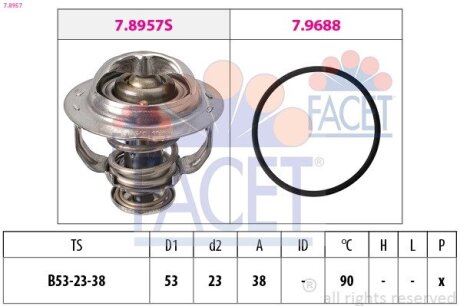 Помпа водяна FACET 7.8957