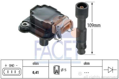 Котушка запалювання FACET 9.6254