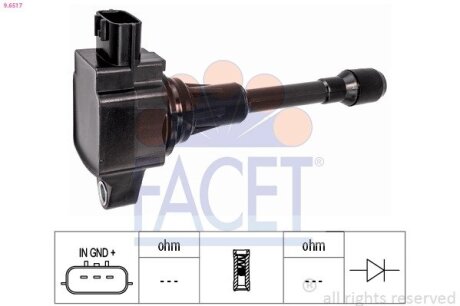 Котушка системи запалювання FACET 9.6517