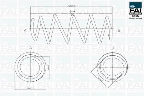 FORD Пружина передня FIESTA VI 1.25-1.6 08- FAI FPCS102