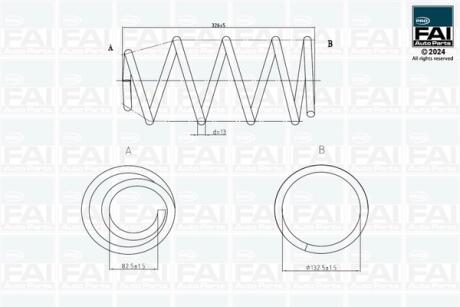 FORD Пружина передня C-Max II,Focus III 10- FAI FPCS103