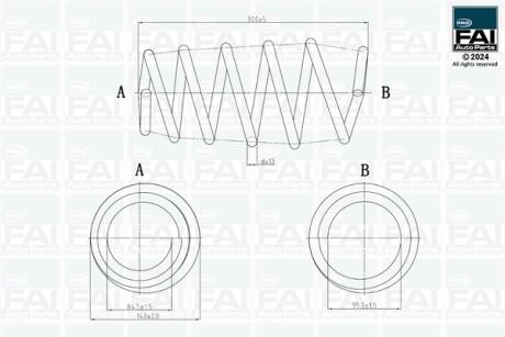 OPEL пружина передня L=300mm Zafira B 05- FAI FPCS144