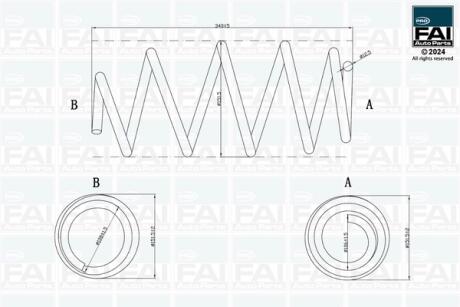 CITROEN Пружина передня L=340 mm DS3 (SA_) 1.6 VTi 120 10-15 FAI FPCS181