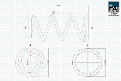 FORD пружина передня L=361 mm Transit 06- FAI FPCS194