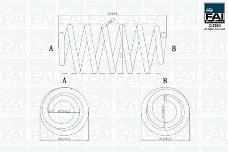 OPEL Пружина задня L=248 mm MOKKA / MOKKA X 1.4-1.7 12- FAI FPCS199
