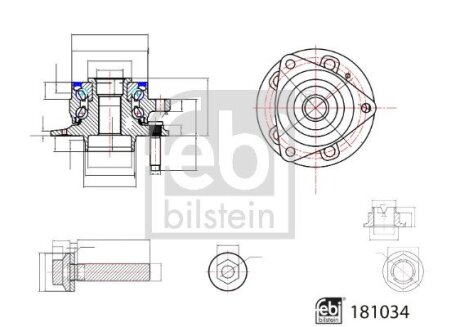 FEBI OPEL підшипник передн.маточини Astra K 15- FEBI BILSTEIN 181034