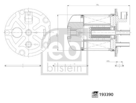 Фільтр палива з ущільнюючим кільцем FEBI BILSTEIN 193390 (фото 1)