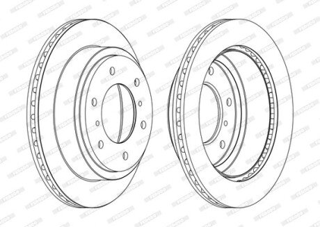 Диск гальмівний FERODO DDF1385C