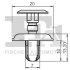 Кліпса кріплення (затискач) Fischer Automotive One (FA1) 33-30004.10 (фото 2)