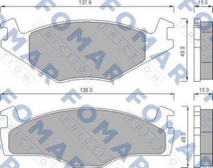 Колодки гальмівні дискові FOMAR FO 436481