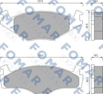 Колодки гальмівні дискові FOMAR FO 436681