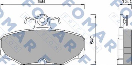 Колодки гальмівні дискові FOMAR FO 468981