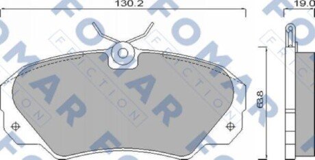 Колодки гальмівні дискові комплект FOMAR FO628581