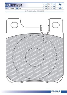 Колодки гальмівні дискові FOMAR FO 631781