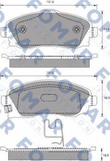 Колодки гальмівні дискові FOMAR FO 783481