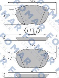 Колодки дискових гальм FOMAR FO907781