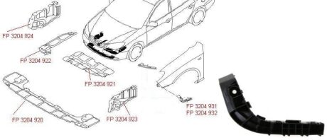 Кріплення бампера FPS FP 3204 932