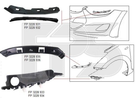 Кріплення бампера FPS FP 3228 932