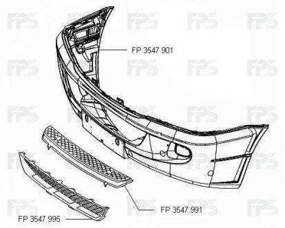 Решітка пластикова FPS FP 3547 995