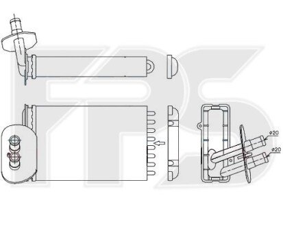 Радіатор пічки FPS FP 74 N172 (фото 1)