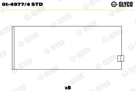 Вкладиші Glyco 01-4977/4 STD