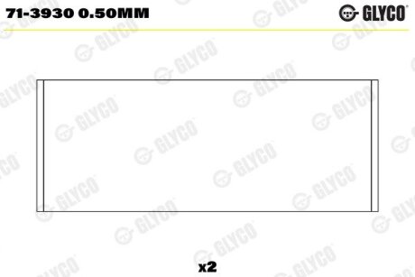 Комплект вкладишів двигуна Glyco 71-3930 0.50MM