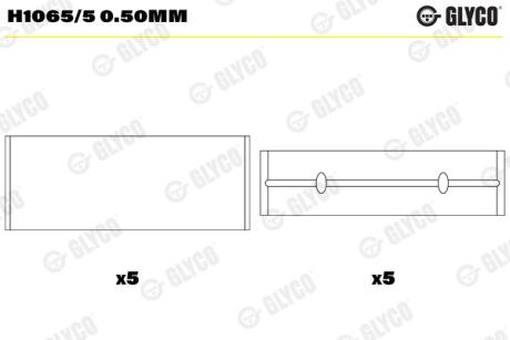 Вкладиші Glyco H1065/5 0.50MM