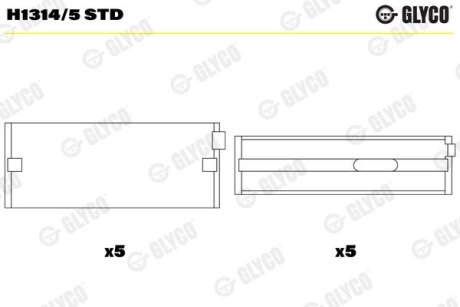 Вкладиші Glyco H1314/5 STD